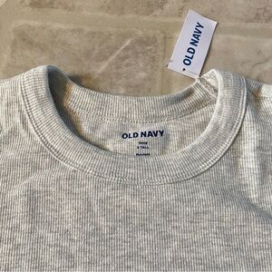Old Navy Light Gray Ribbed Top